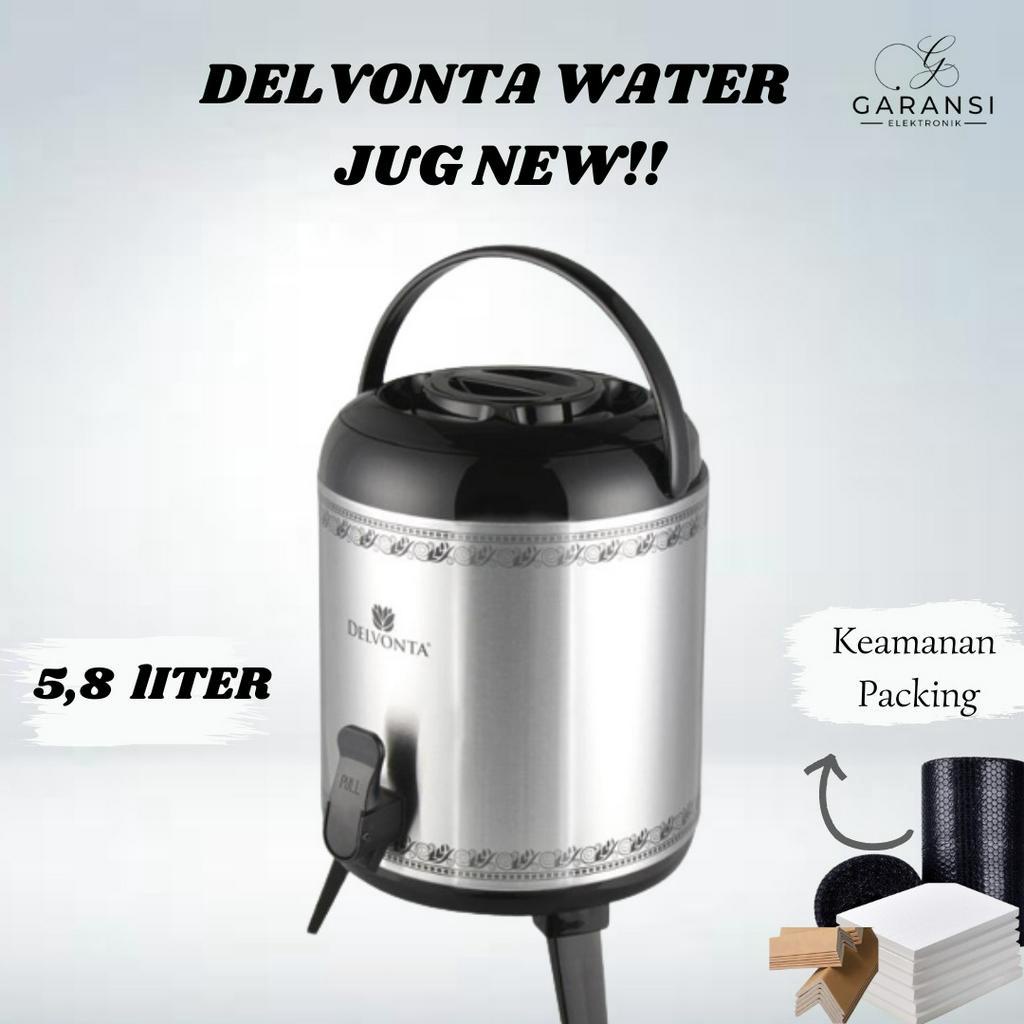 DELVONTA WATER JUG DISPENSER SILVER NEW PRODUK!!!