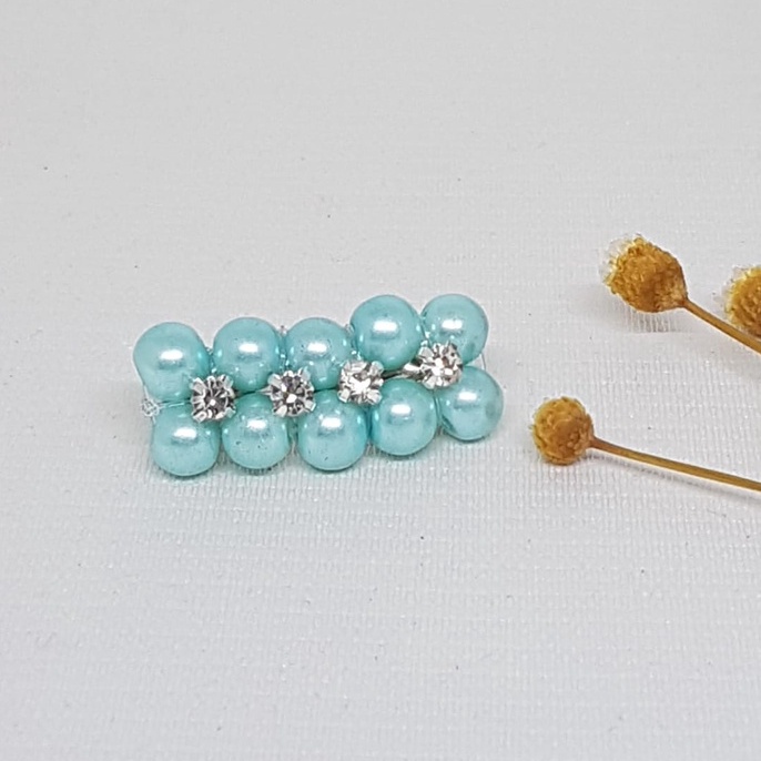 Bros dagu murah I Bros mutiara I Bros permata I Bros kecil satuan-Mint blue