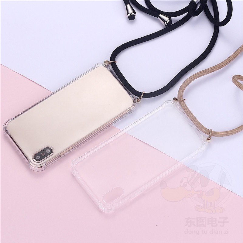 Case Dengan Lanyard Dan Airbag Anti Hilang Untuk Iphone 11 Pro Max Ip6S Ip7 8plus7plus X Xr Xs Max