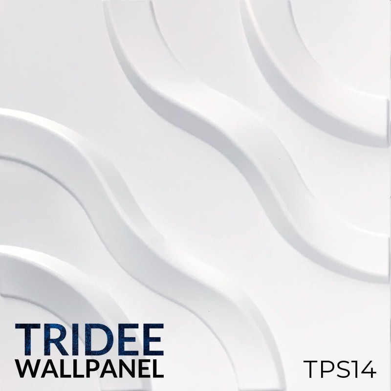 TRIDEE WALLPANEL 30x30 CM | WALLPAPER DINDING DEKORASI | WALL PANEL 3D DINDING PVC-TPS14 - STREAM 30