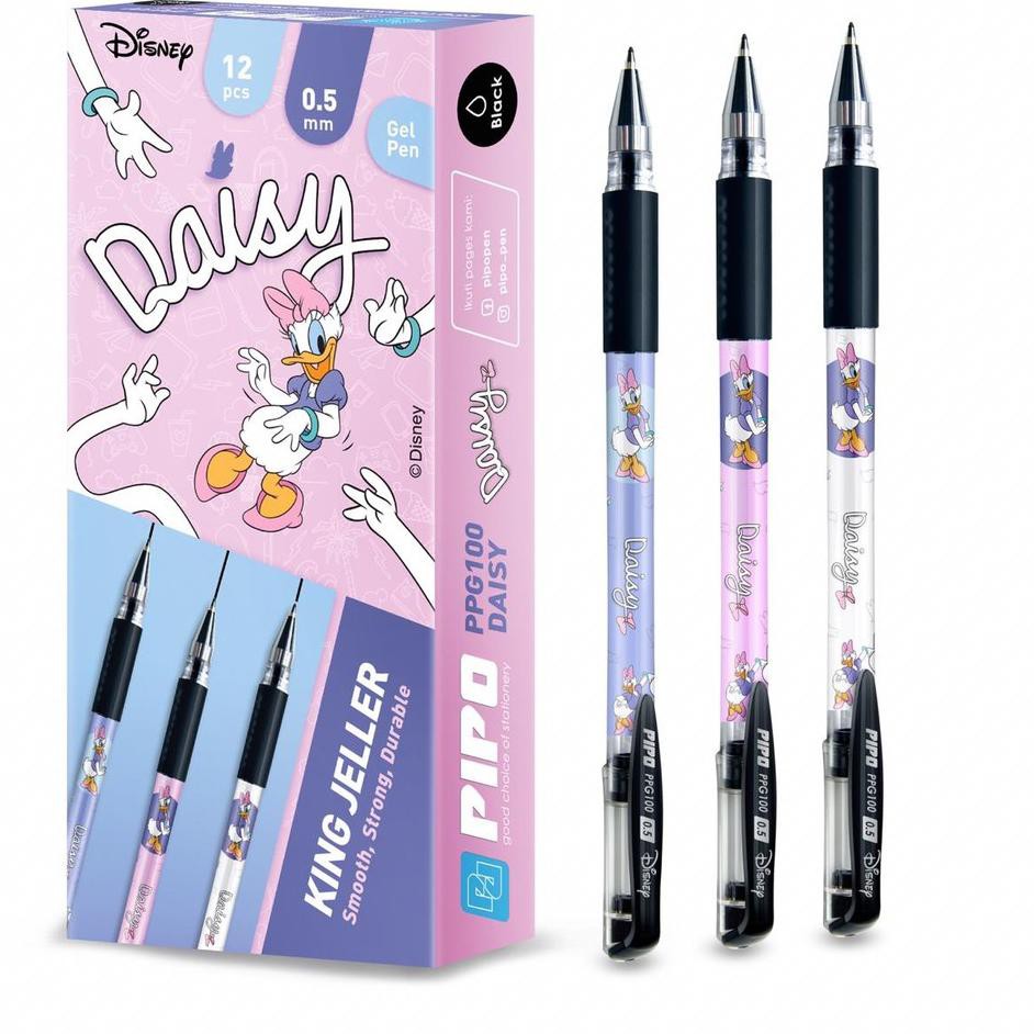 

PREMIUM Pipo Disney ppg100 daisy duck Set Ballpoint gel 12 pcs tinta hitam