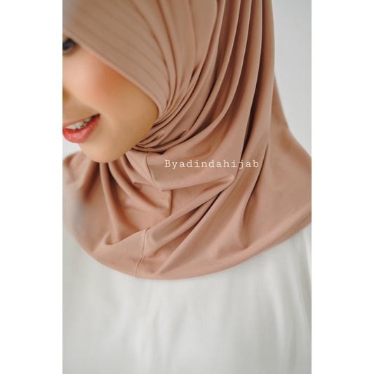 𝐁𝐘 𝐀𝐃𝐈𝐍𝐃𝐀 Hijab Sport Bergo Voly Jilbab instant adiba Jersey Polos Jokowi