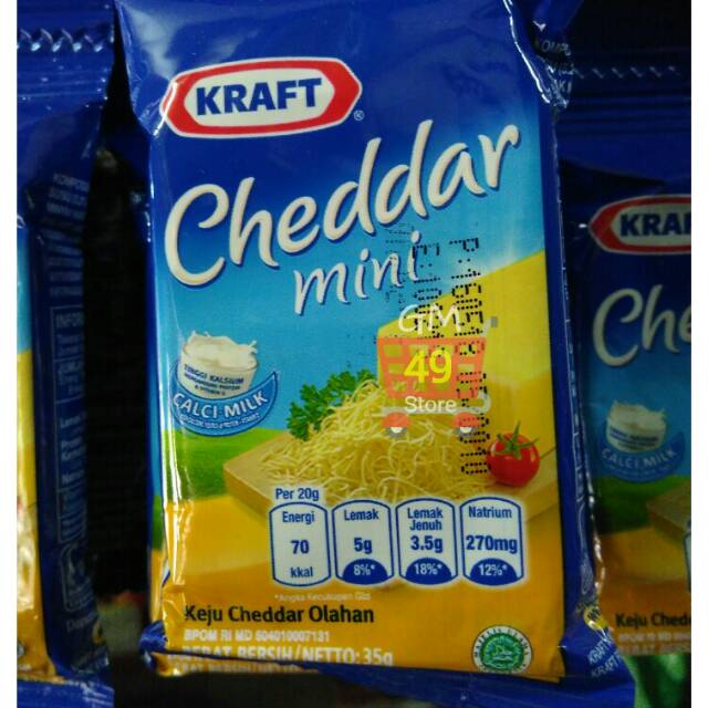 

Keju Kraft Cheddar Mini 35gr