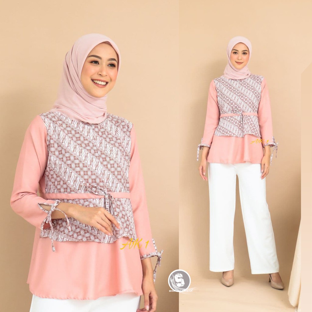 Atasan Baju Batik Modern Kekinian Couple Good Looking Remaja Lengan Panjang Halus Lucu