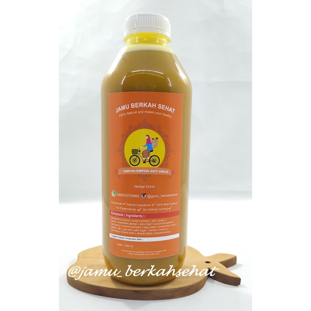 

Jamu Empon Empon Anti Virus 1000 ML Jamu Berkah Sehat