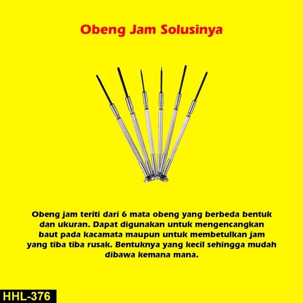 Obeng Set Mini Kecil Jam Tangan atau Kacamata Obeng Kecil Sekrup