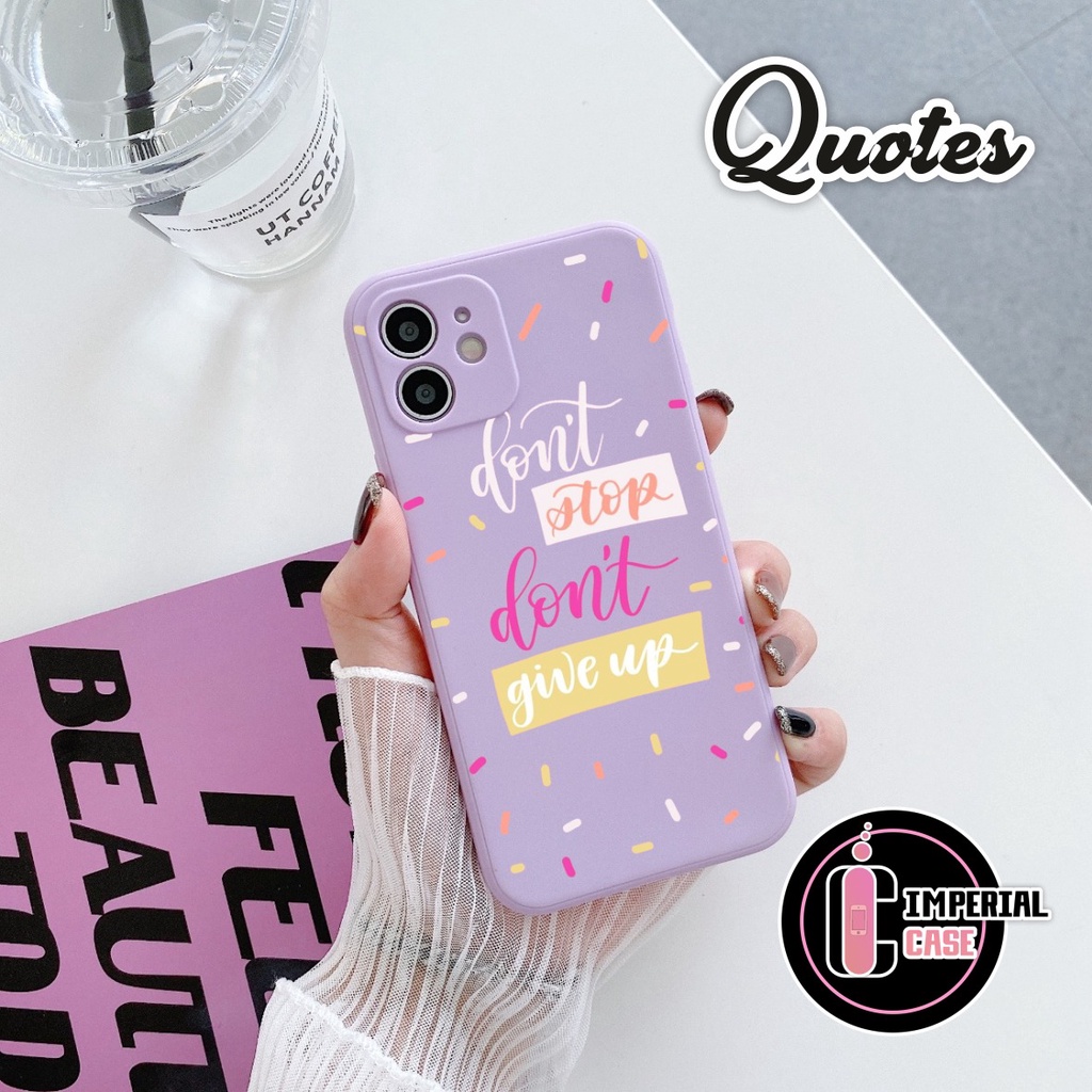 CASE CASING SOFTCASE SILIKON MACARON PELINDUNG KAMERA QUOTES OPPO VIVO SAMSUNG XIAOMI REALME IPHONE 