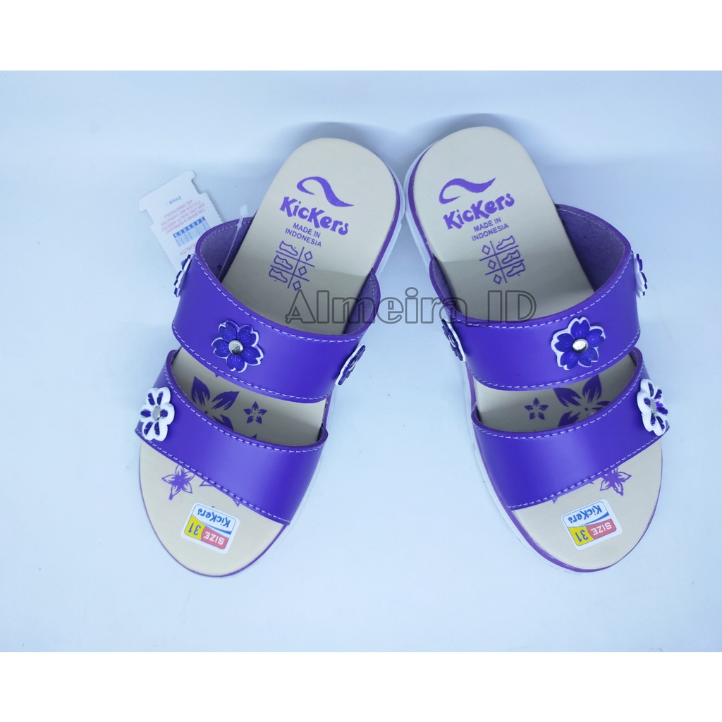 Sandal Anak Perempuan Selop Elastis Kickers Cantik | Sandal Anak Branded | Sandal Import Anak