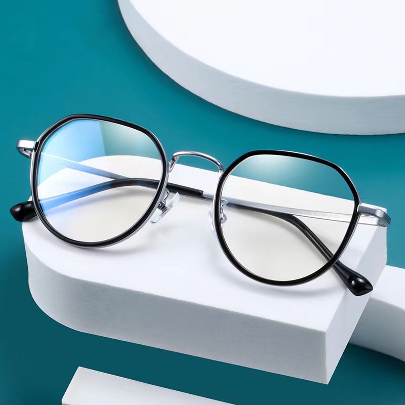 Kacamata Frame Besi Bulat Wanita Dan Pria Korean Eyeglasses Fashion High Quality