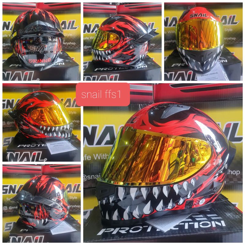snail ffs1 spoiler original helm full face elektrik revo iridium flat visor