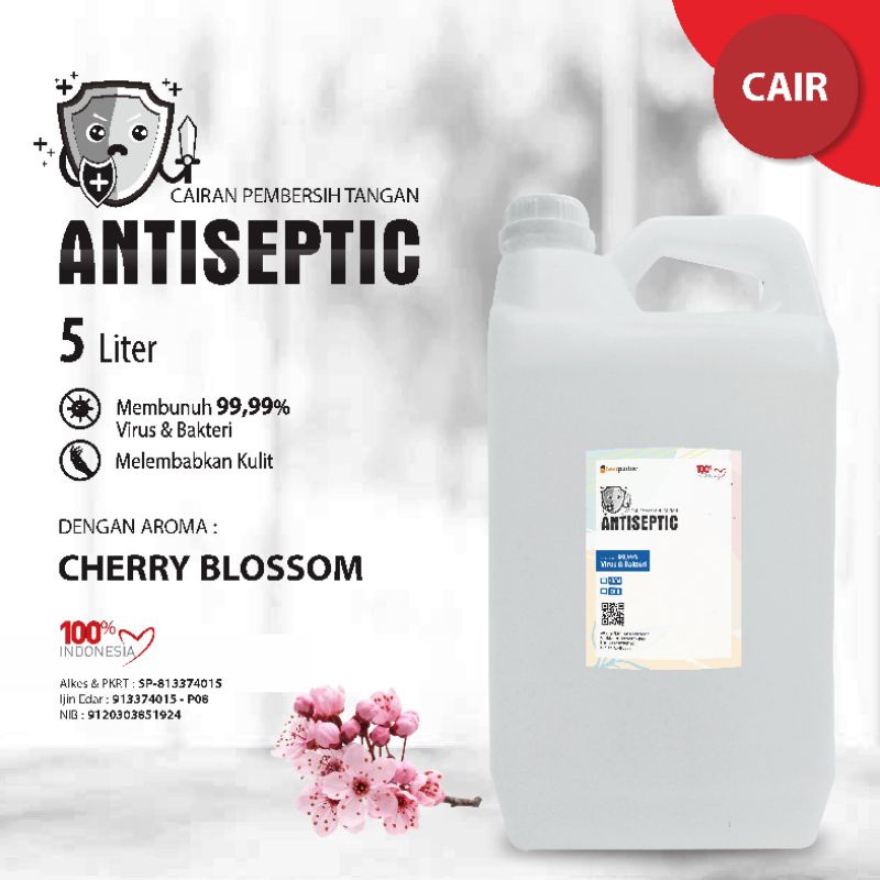 Handsanitizer cair putihan aneka aroma kemasan 5 liter