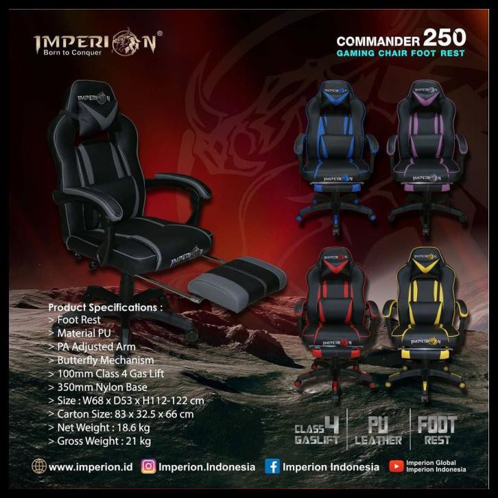 Imperion Gaming Chair Commander 250 / Kursi Gaming Imperion - Hijau