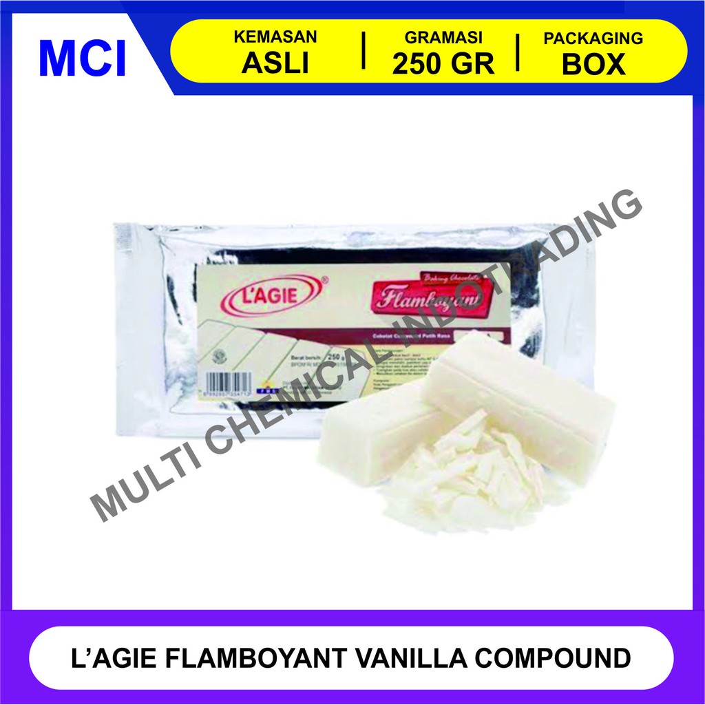 

LAGIE FLAMBOYANT VANILLA PUTIH 250 GR / COKLAT BATANG COMPOUND