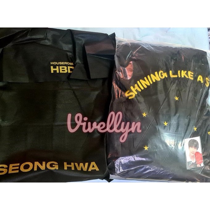 (Ready) MD Birthday Hwa Seonghwa Ateez Bathrobe + Photocard official (Sealed)