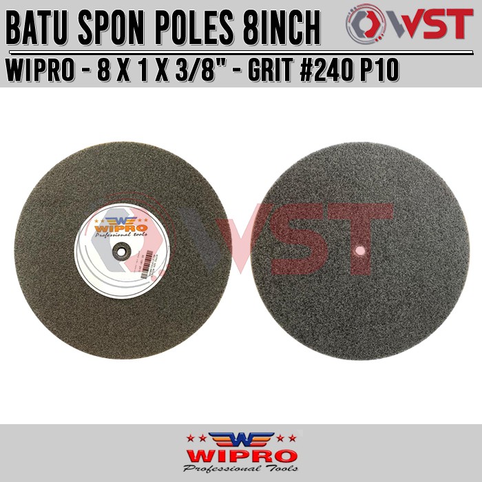 Wipro Batu Gerinda Poles Non Woven 8inch Grit 240 P10 / Poliac / Spon