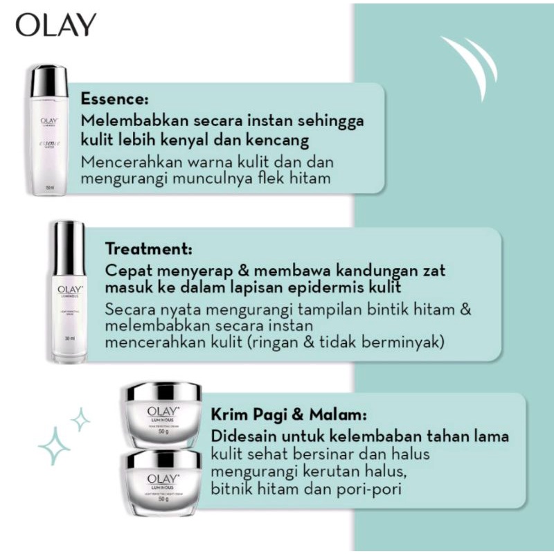 Olay White Luminous Light Day Cream and Night Cream ( Krim Pencerah Pagi Malam 50gram)