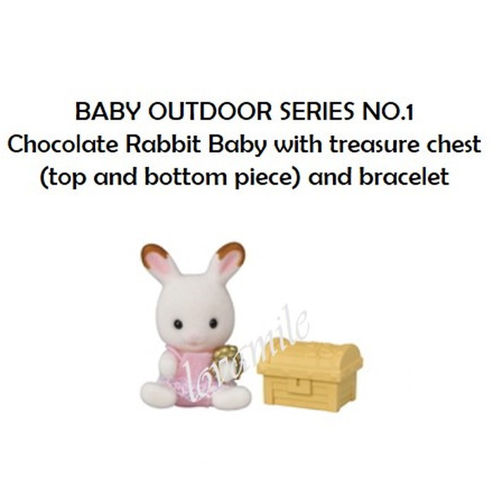 SYLVANIAN FAMILIES BABY OUTDOOR SERIES NO 1 CHOCOLATE RABBIT TREASURE