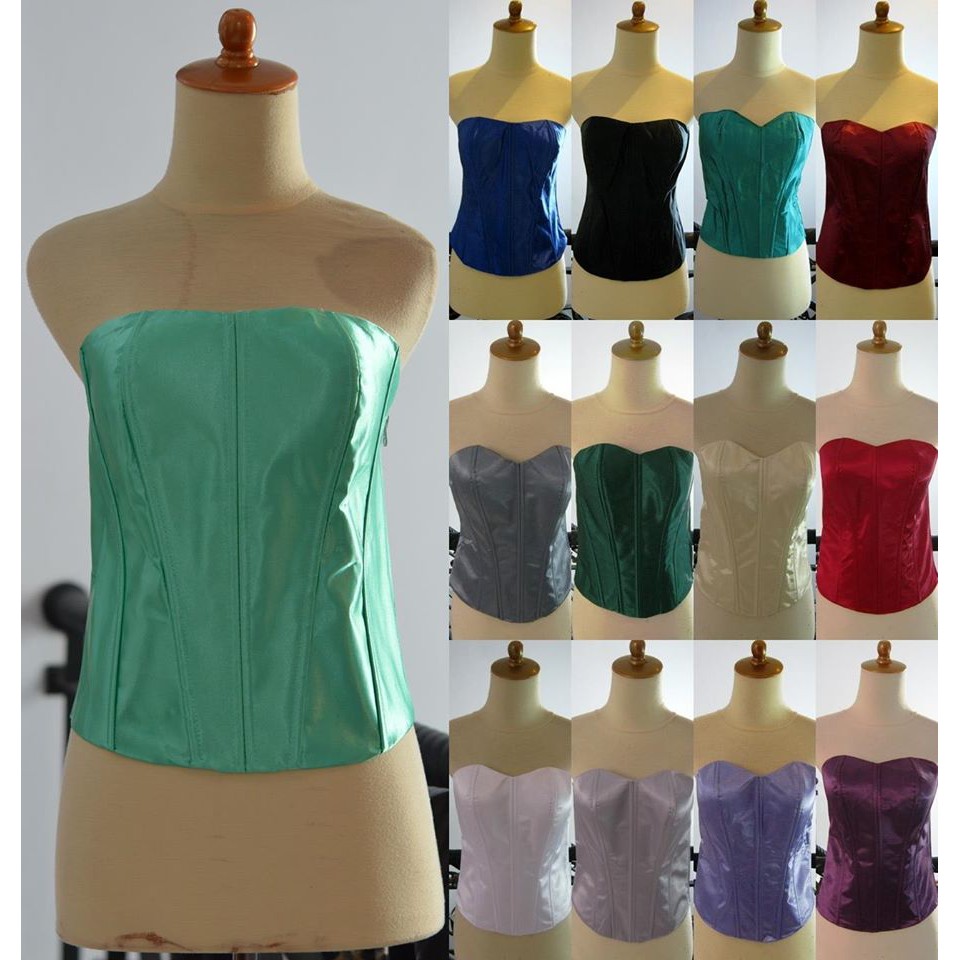 Bustier Satin Longtorso (Kamisol, dalaman kebaya).