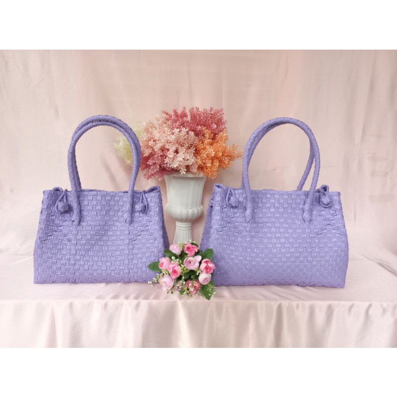 TAS ANYAM / TAS ANYAM JALI PETTY LILAC / TAS ANYAM JALI PREMIUM / TAS ANYAM JALI MURAH / TAS WANITA 