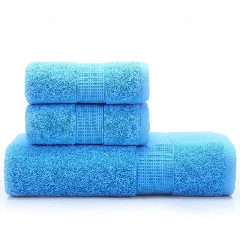 Handuk Mandi Dewasa Tebal Handuk Hotel Super SOFT Halus Lembut Polos Biru COTTON Bamboo Termurah Terlaris