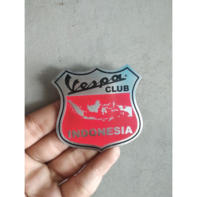 Emblem vespa indonesia club metal stenles