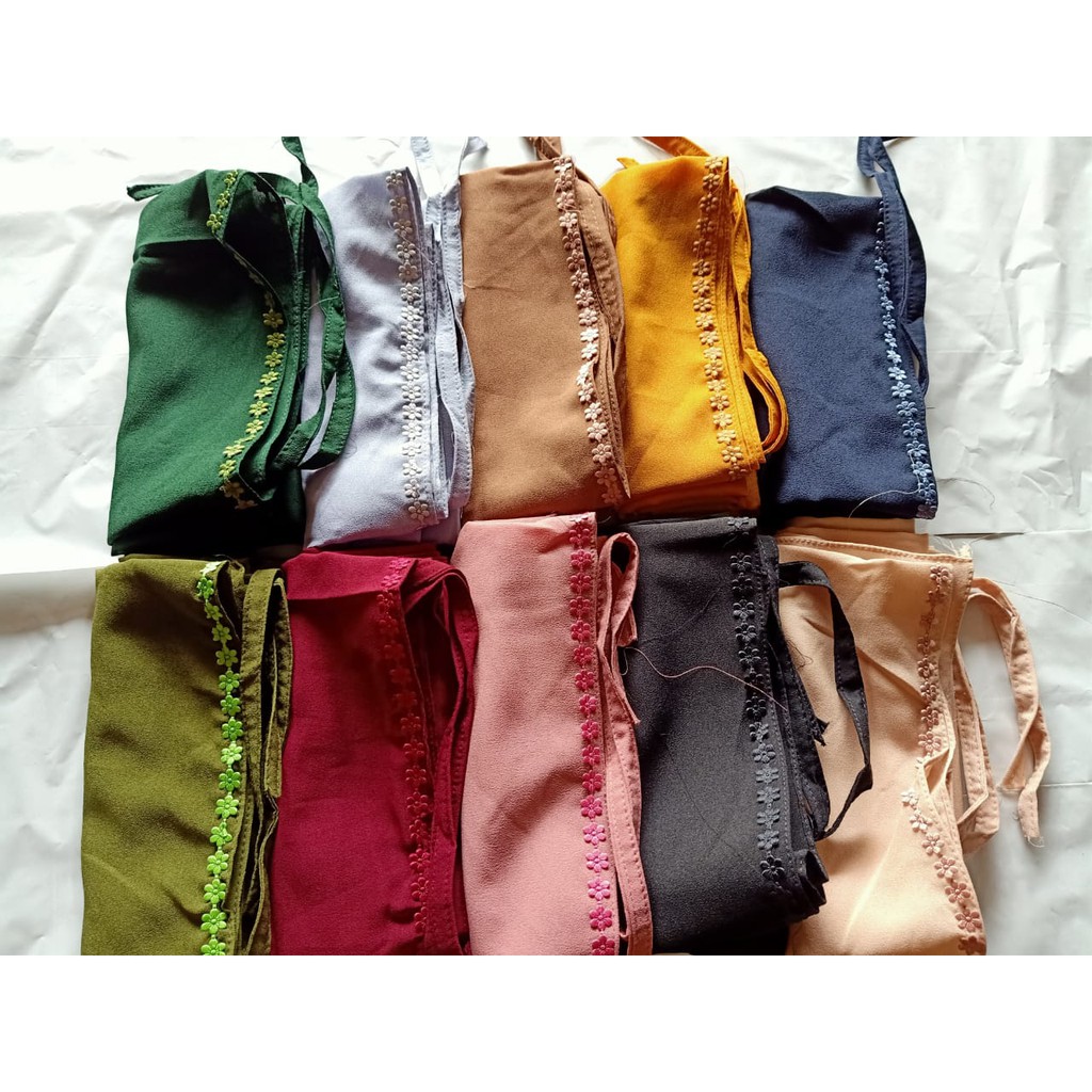 (TERMURAH) Pashmina tali renda MELATI , bahan diamond , pj 170x75