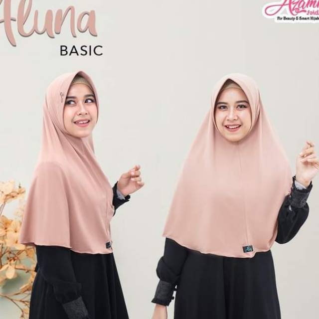 ALUNA BASIC ORI BY AZAMKA,(SIZE S,M,L),JILBAB INSTAN,BERGO,HIJAB