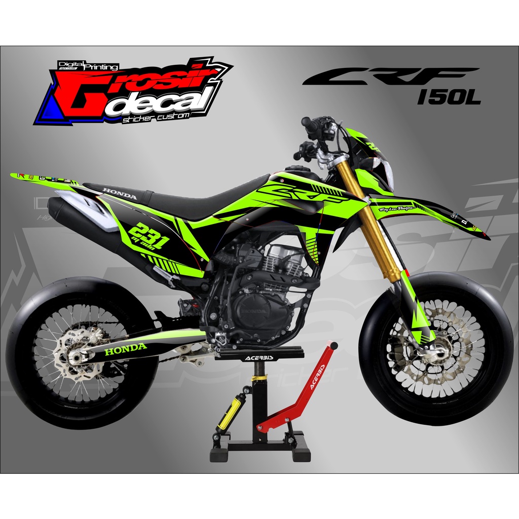 DECAL STIKER CRF 150 L HIJAU STABILO FULLBODY BEBAS REQUES SUKA SUKA