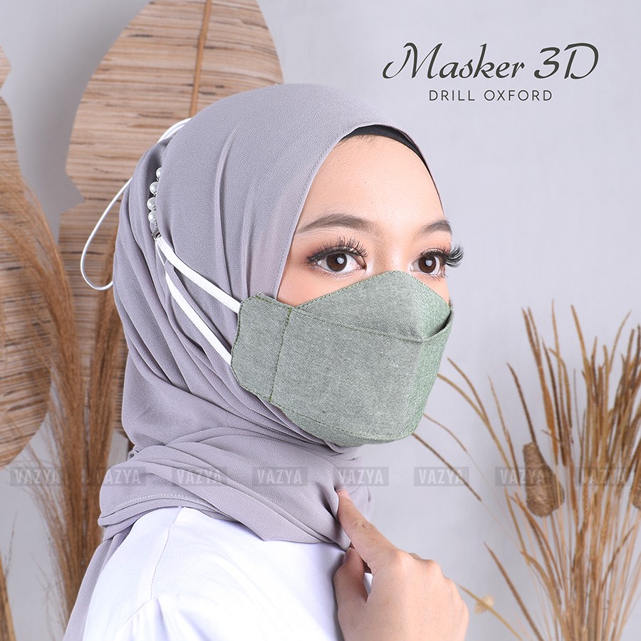 Masker 3D Earloop Drill Oxford