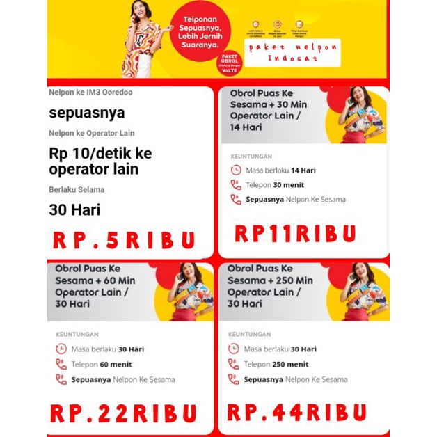 Paket Nelpon Obrol Indosat IM3
