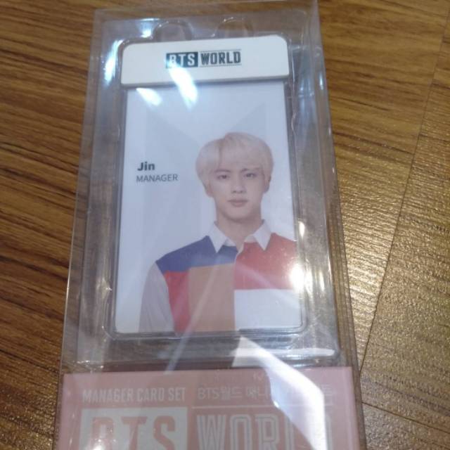 Official  Bts world  Manager card set Jin