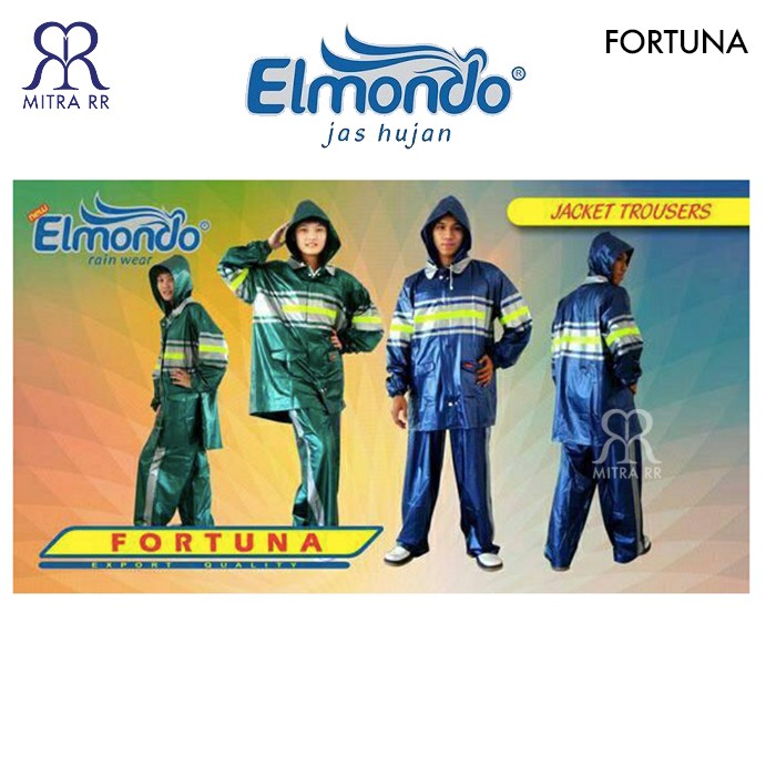 Jas Hujan Dewasa Jumbo XXL FORTUNA 912 Elmondo High Quality Anti Tembus Air Setelan Jaket Celana