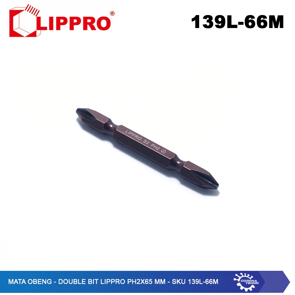 Double Bit Lippro PH2x65 mm - SKU 139L-66M - Mata Obeng