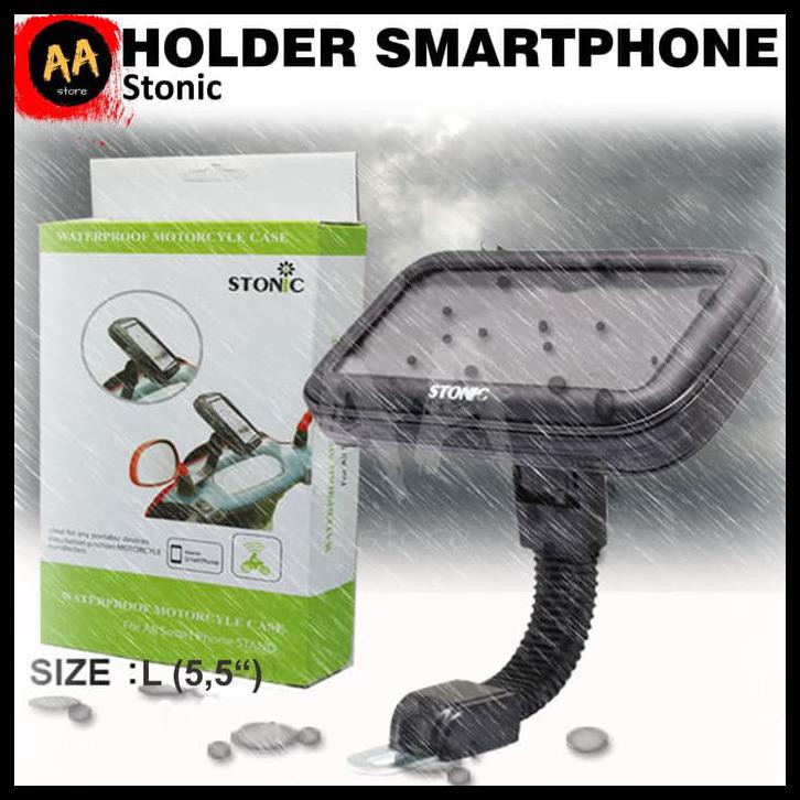 Koleksi Terbaru Stand Holder Smartphone Hp Motor/Anti Air Hujan/Waterproof Stonic Barang Terbatas