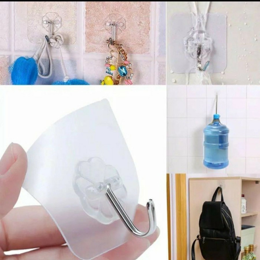 Gantungan hook dinding tempel kuat