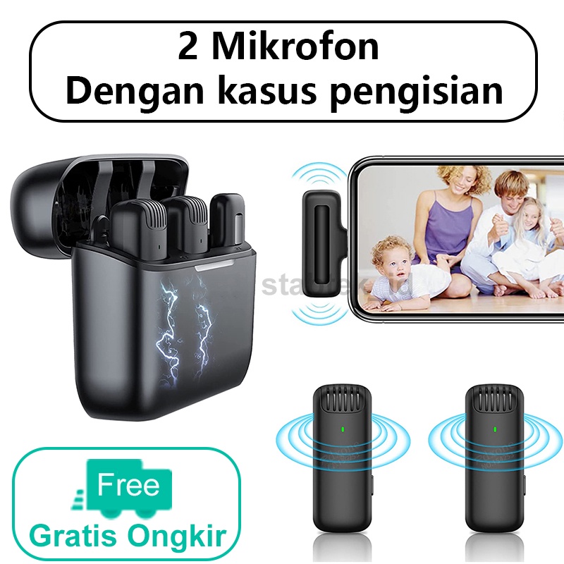 Jual Gratis Ongkir Microphone Clip On Wireless Mikrofon Mic Clip On