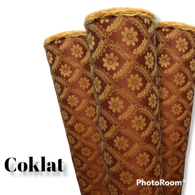 Kulit Bahan Kain Furniture Kursi Sofa Jok Motif Timbul Variasi Bunga Murah Meteran