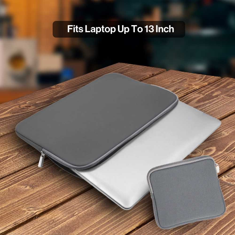 Sarung Cover Laptop plus tempat charger Sleeve Case with Pouch tas laptop PC notebook dan tablet untuk 11, 12, 13, 14, 15  inch inci pelindung laptop anti gores anti air waterproof Laptop Case Bag 13 14 15.4 15.6 inch Carrying Sleeve For Macbook Air Pro M