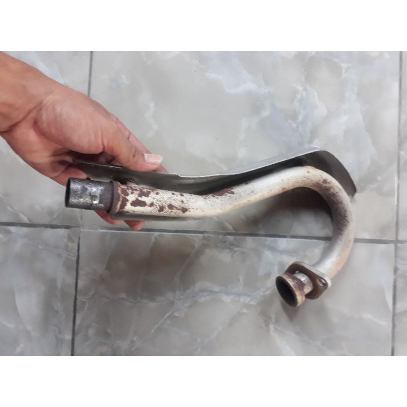 leher knalpot kawasaki klx klxs klx150 dt dtracker original