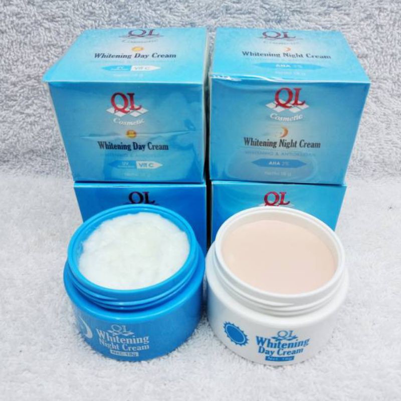 Cream Wajah QL Whitening Day/Night Original Bpom