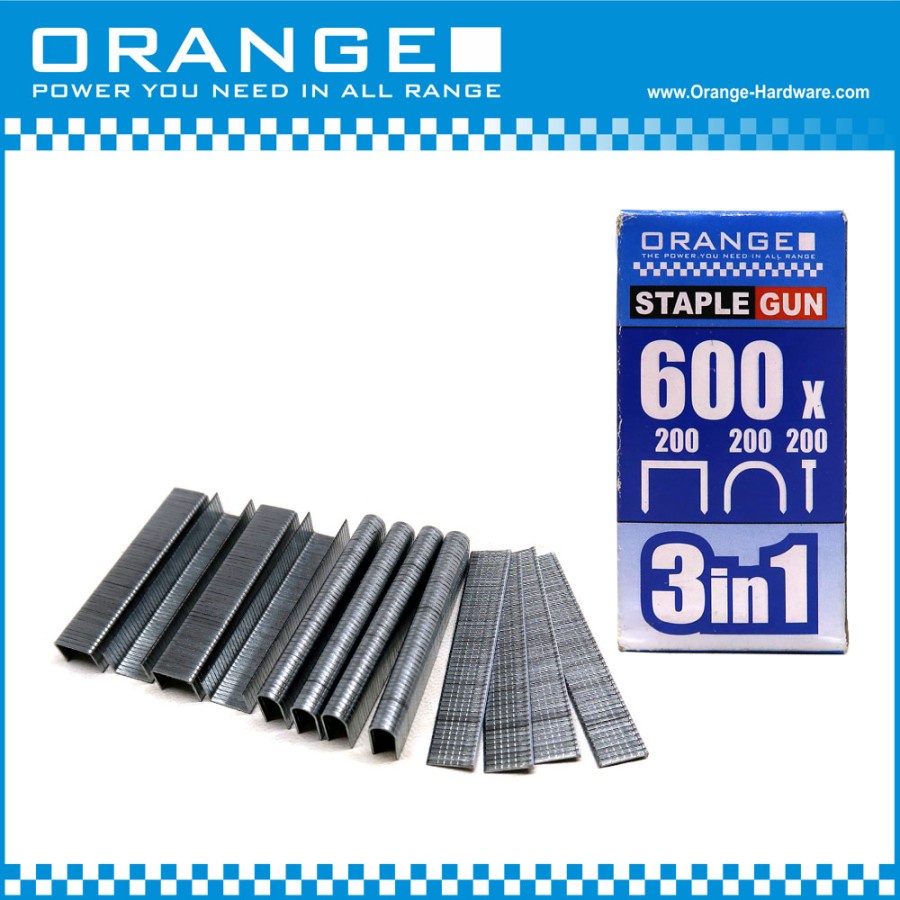 

ORANGE REFILL STAPLE GUN 3 WAY ISI ULANG STAPLES TEMBAK HEKTER 3 IN 1