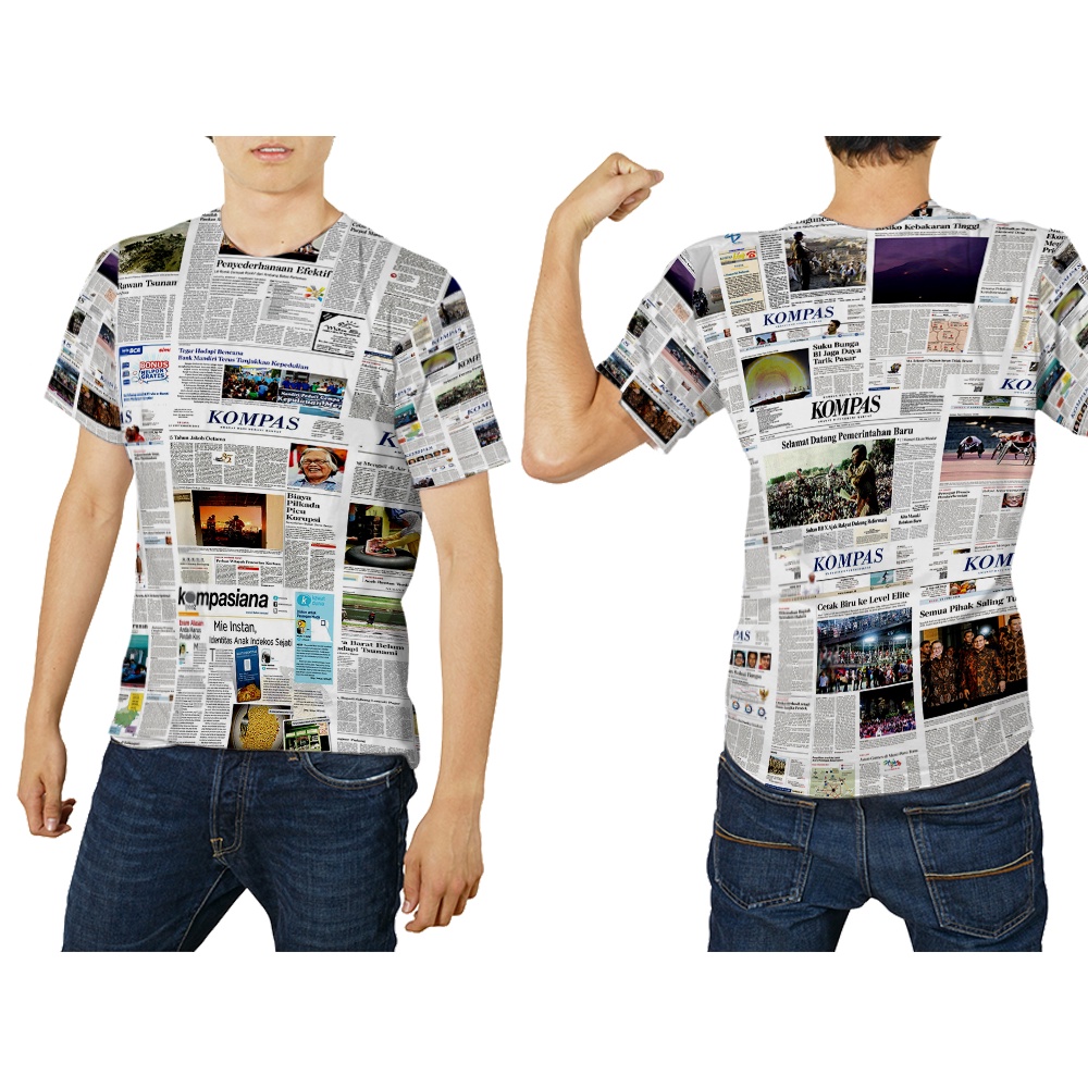 KORAN KOMPAS Kaos Baju Tshirt Koran Kompas Fullprint Keren