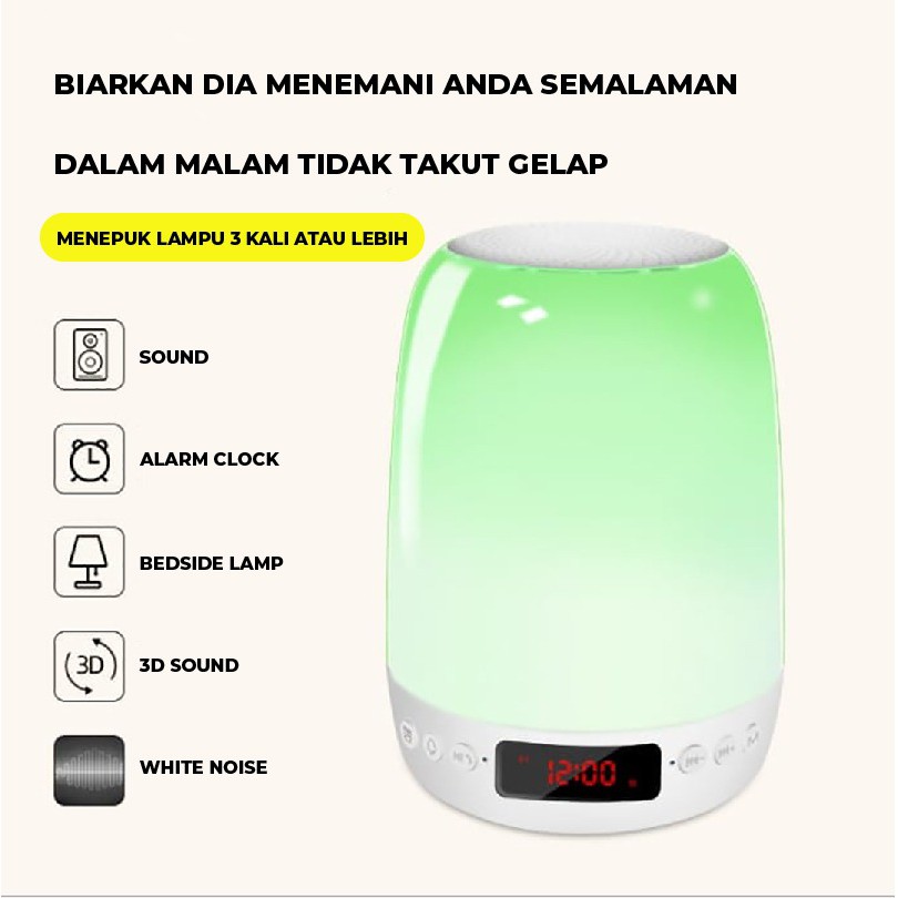 Lampu Tidur Anti Nyamuk Dengan Speaker Bluetooth Portable