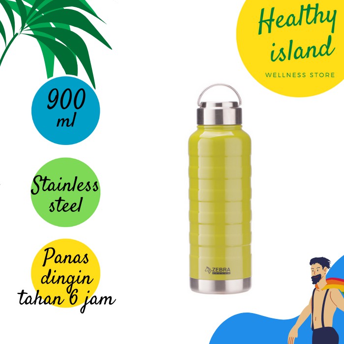Termos Kuning Stainless Steel Panas Dingin Zebra Vacuum Flask Extreme