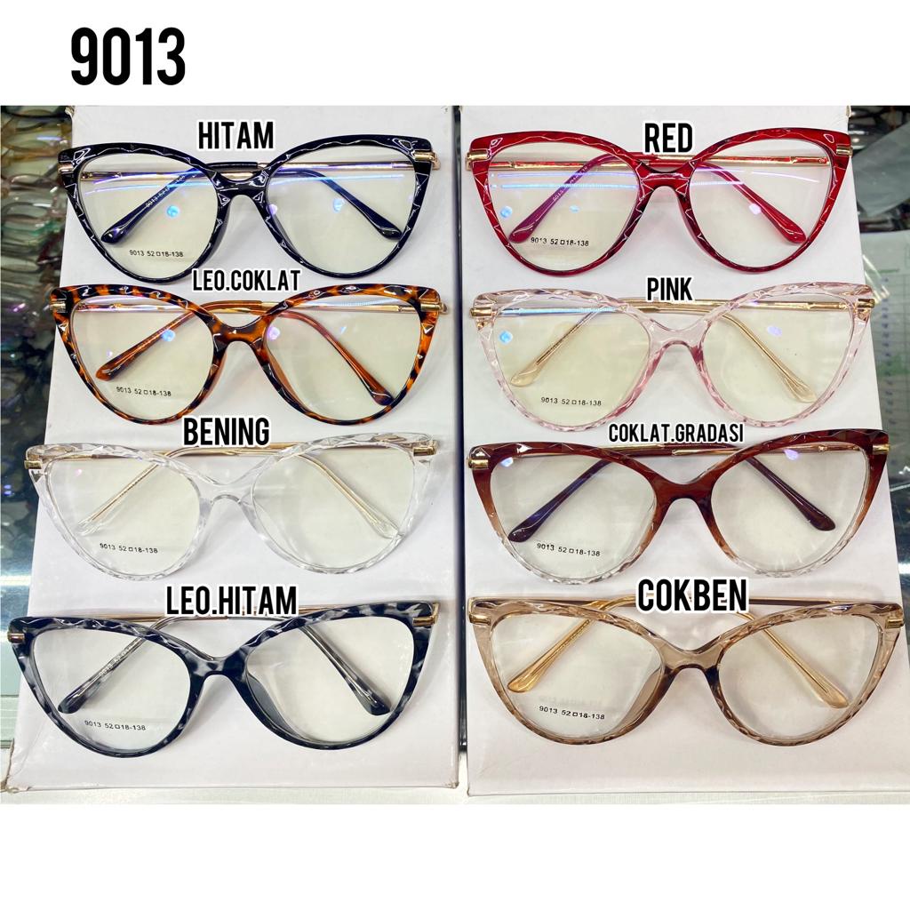 Frame 9013 Kacamata cat eye Paket kacamata minus plus cylinder antiradiasi