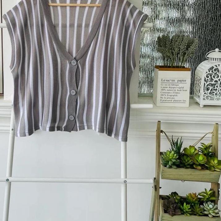 ✈ MELZ ALUR VEST Rompi Rajut Wanita Oversize XXL Jumbo Outer Hijab ►