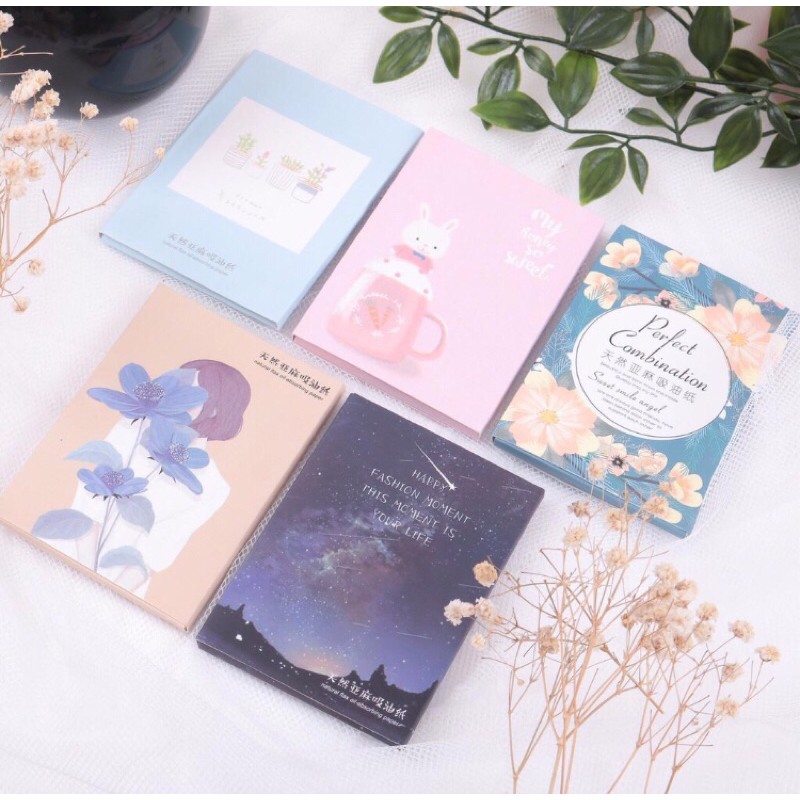 

kertas linen (kertas alami penyerap minyak dimuka)
