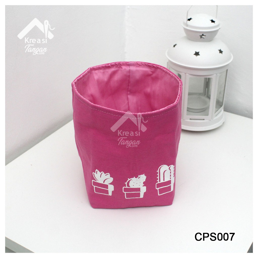 COVER POT / STORAGE MULTIFUNGSI POLOS SABLON CACTUS CPS007