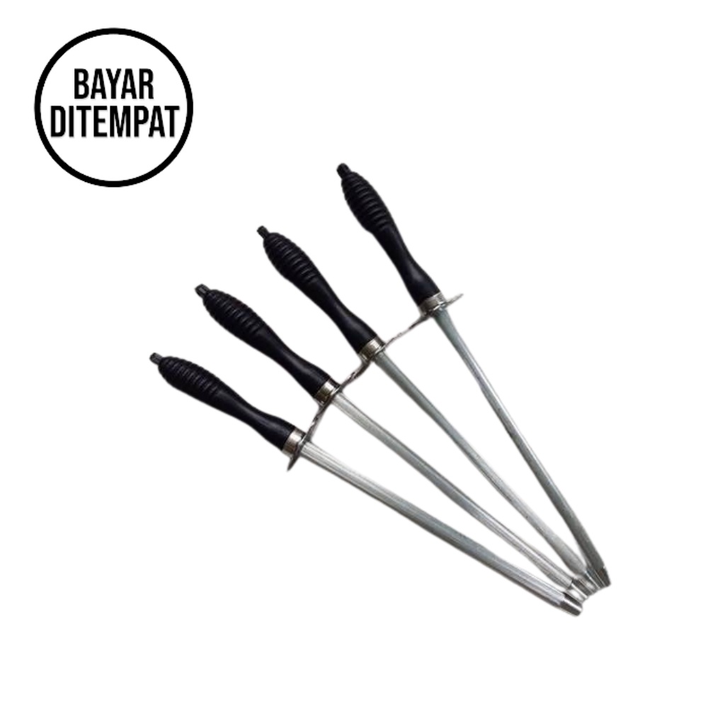 Yangm Asahan Kristal 8mm Pengasah Pisau Daging Tajam Panjang Stick