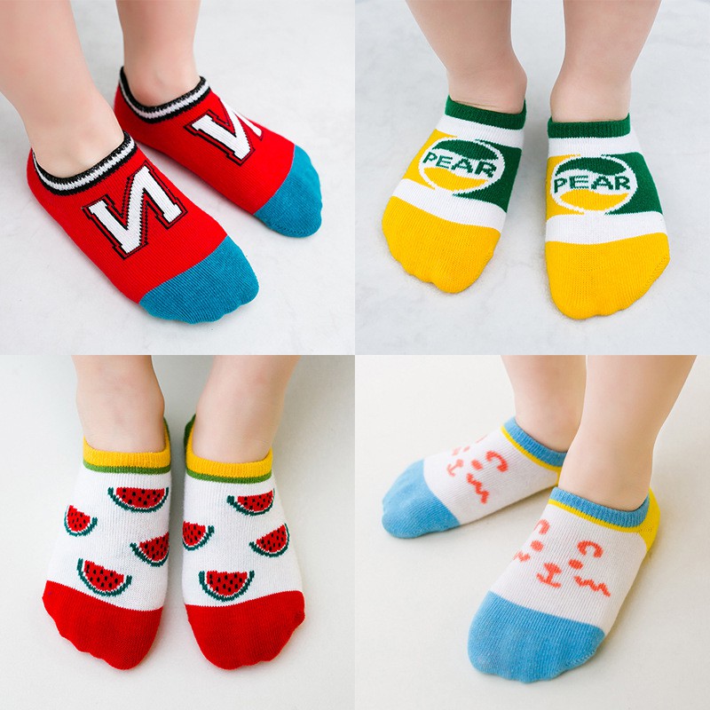 Kaos Kaki Bayi Anak Gadis Laki-laki imut Motif socks 1-12 Tahun (5 Pasang) K01